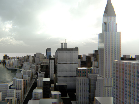 Manhattan NewYork Low Poly 3D Model