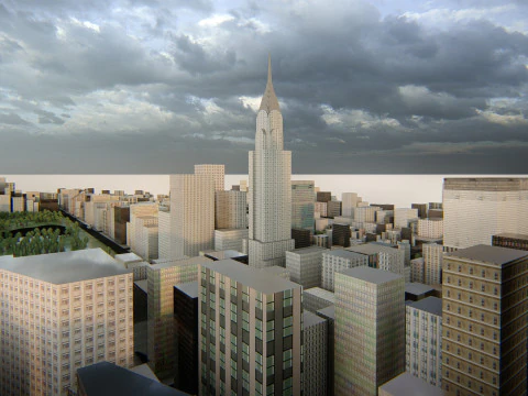 Manhattan NewYork Low Poly 3D Model