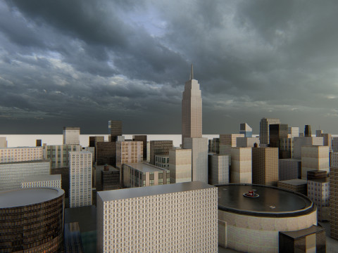 Manhattan NewYork Low Poly Modelo 3D