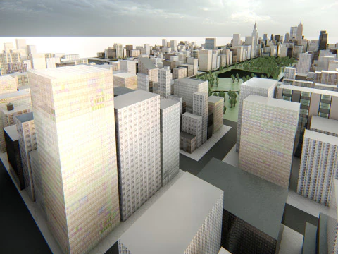 Manhattan NewYork Low Poly 3D Model