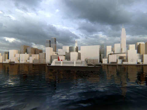 Manhattan NewYork Low Poly 3D Model
