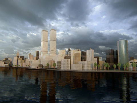 Manhattan NewYork Low Poly 3D Model