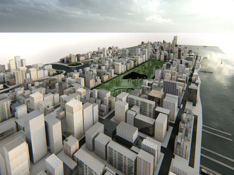Manhattan NewYork Low Poly 3D Model