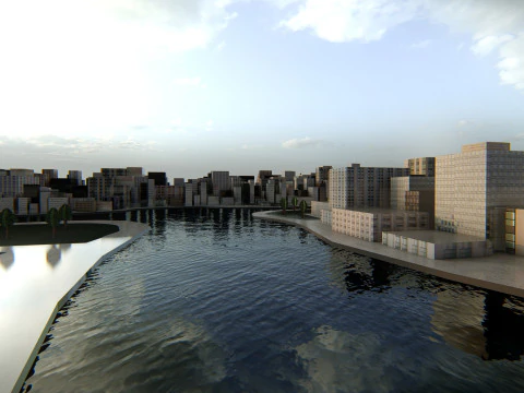 Manhattan NewYork Low Poly 3D Model