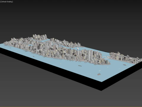 Manhattan NewYork Low Poly 3D Model