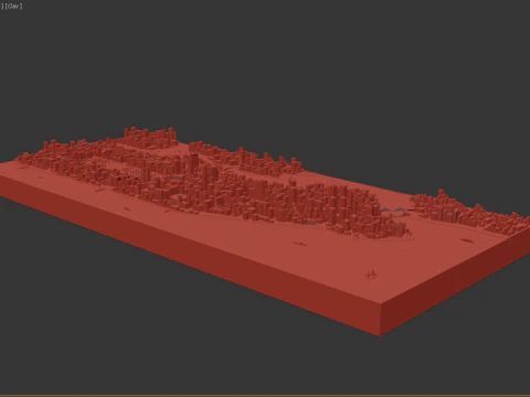 Manhattan NewYork Low Poly 3D Model