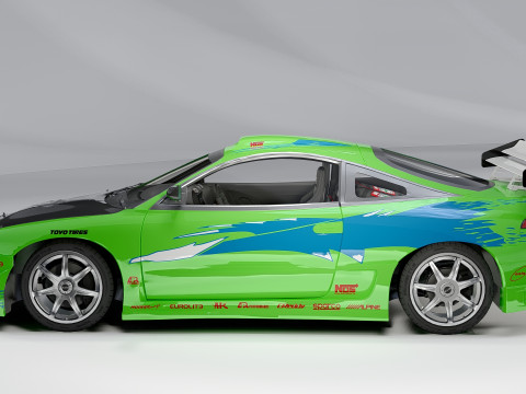 Mitsubishi Eclipse Fast Furious 3Dモデル
