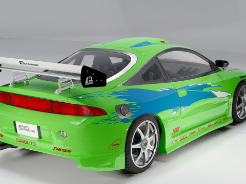 Mitsubishi Eclipse Fast Furious 3Dモデル