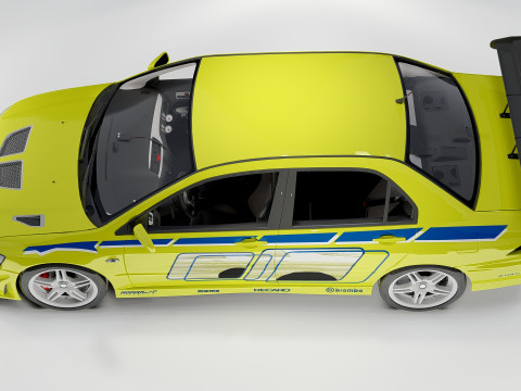 Mitsubishi Lancer Evolution VII Fast Furious 3D मॉडल