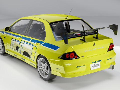 Mitsubishi Lancer Evolution VII Fast Furious 3D मॉडल