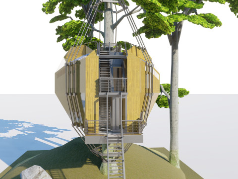Tree House 3D Model