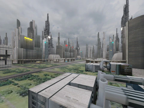 Sci-fi Future City 3D Model