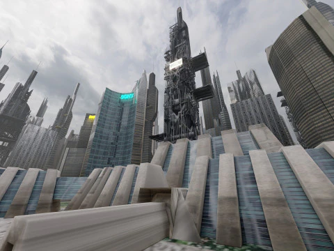 Sci-fi Future City 3D Model