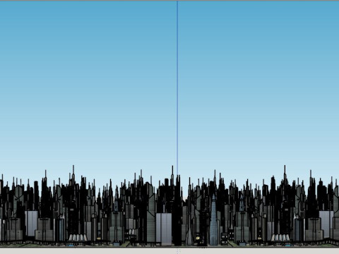 Sci-fi Future City Modèle 3D