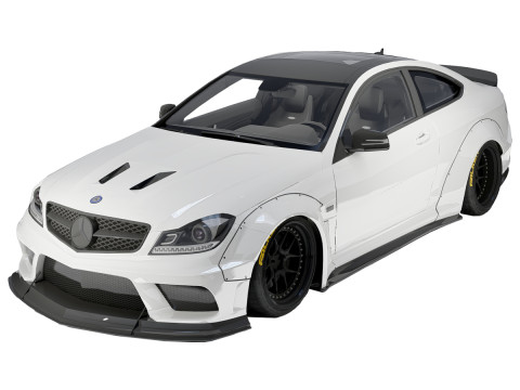 Mercedes-Benz C63 AMG Liberty Walk 2014 Model 3D