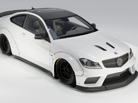 Mercedes-Benz C63 AMG Liberty Walk 2014 3D Модель