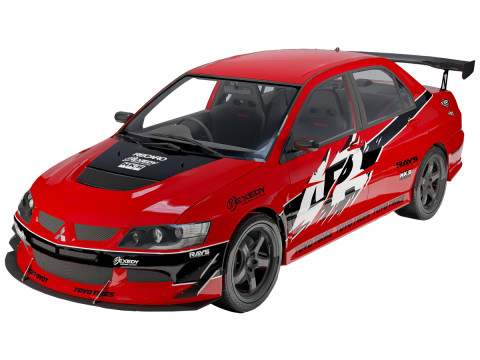 Mitsubishi Lancer Evolution IX Fast and Furious 2006 3D Model