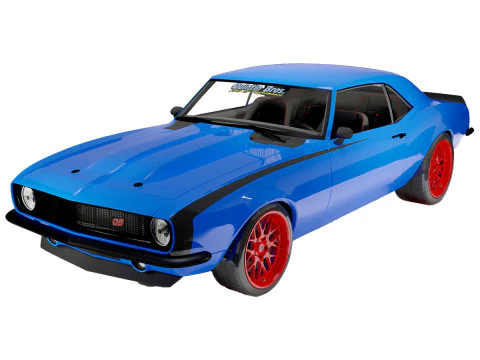 쉐보레 퀸틴 브라더스 카마로 1968 3D 모델