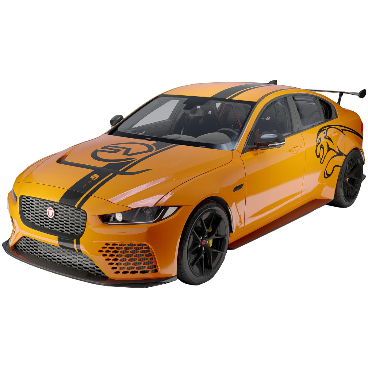 Jaguar Project XE SV 8 3D Model .c4d .max .obj .3ds .fbx .stl .blend 