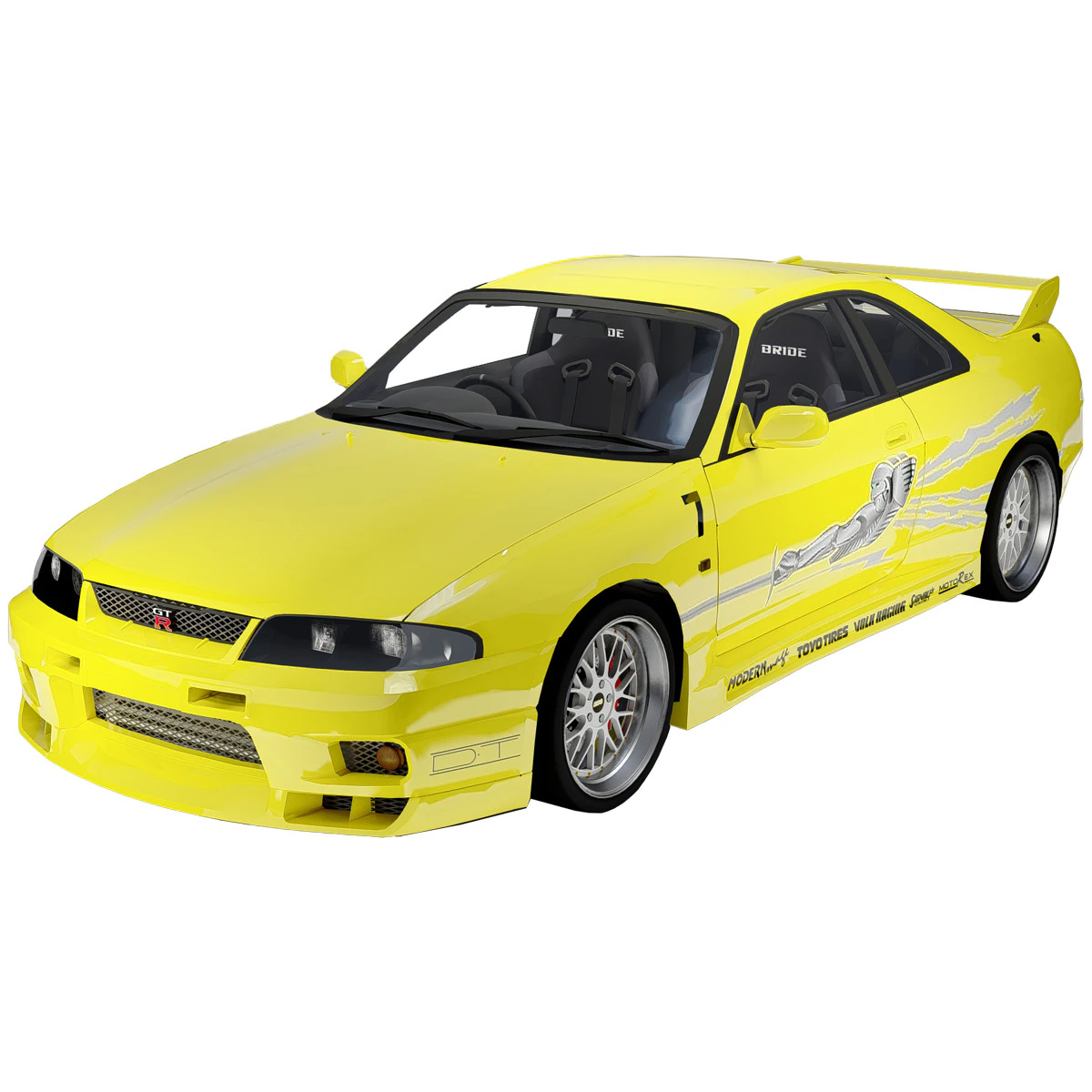 Leons Nissan Skyline GT-R BCNR33 3D Model .c4d .max .obj .3ds .fbx .stl .blend 