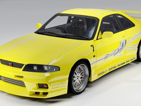 Leons Nissan Skyline GT-R BCNR33 Modelo 3D