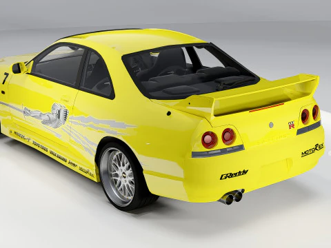 Leons Nissan Skyline GT-R BCNR33 3D Model