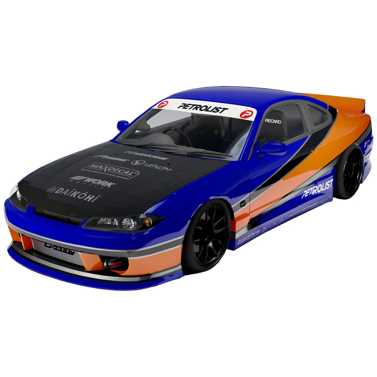 Nissan Silvia S15 Tokyo Drift Model 3D .c4d .max .obj .3ds .fbx .stl .blend 