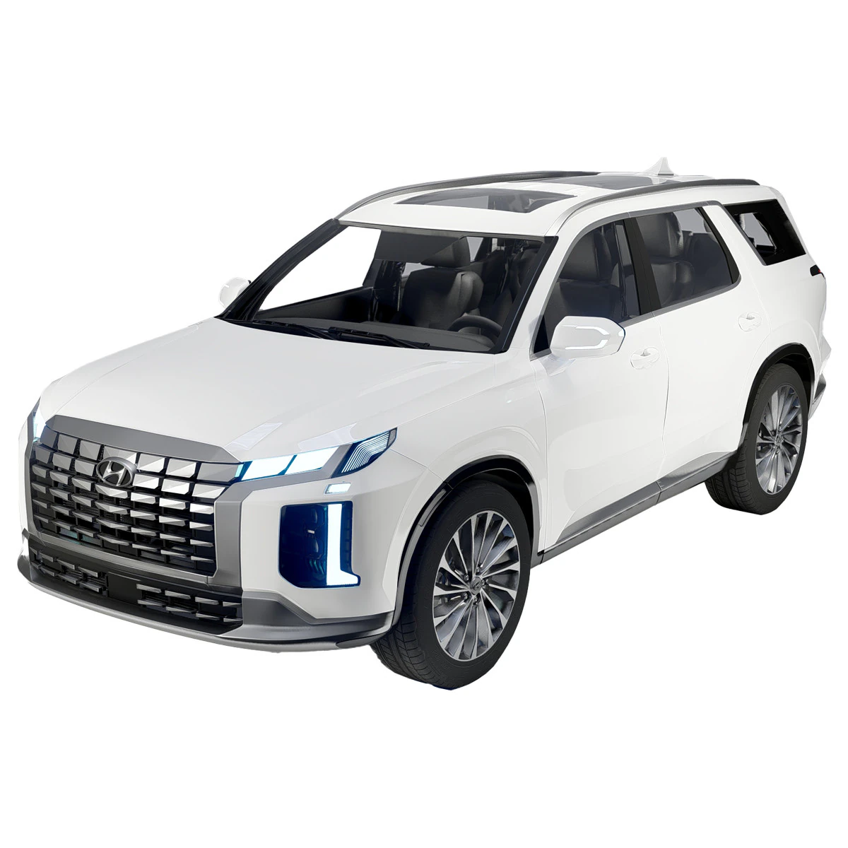 Hyundai Palisade 2024 3D Model .c4d .max .obj .3ds .fbx .stl .blend