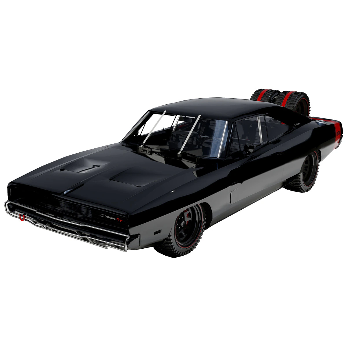 Dodge Charger 1968 Fast and Furious 7 3D Model .c4d .max .obj .3ds .fbx .stl .blend 