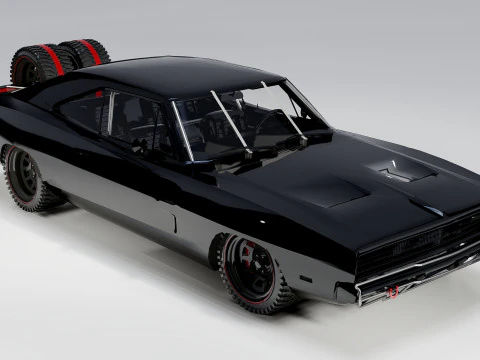 Dodge Charger 1968 Fast and Furious 7 3D Model