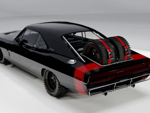 Dodge Charger 1968 Fast and Furious 7 3D Model