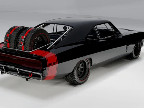 Dodge Charger 1968 Fast and Furious 7 3D Model