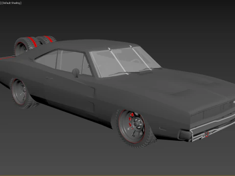 Dodge Charger 1968 Fast and Furious 7 3D Model