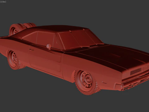 Dodge Charger 1968 Fast and Furious 7 3D Model