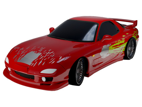 Mazda RX-7 Dom Toretto Fast and Furious 3D Model