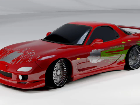 Mazda RX-7 Dom Toretto Fast and Furious 3D Model
