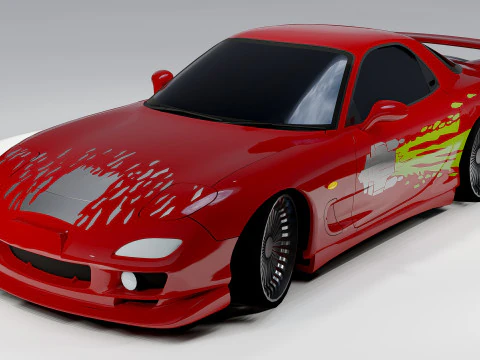 Mazda RX-7 Dom Toretto Fast and Furious 3D Model
