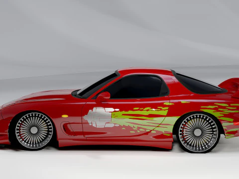 Mazda RX-7 Dom Toretto Fast and Furious 3D Model