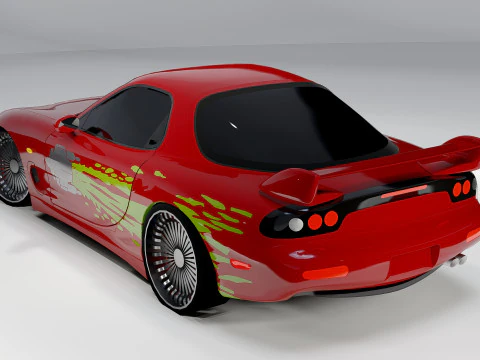 Mazda RX-7 Dom Toretto Fast and Furious 3D Model