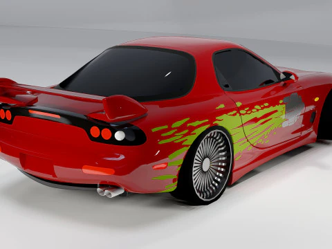 Mazda RX-7 Dom Toretto Fast and Furious 3D Model