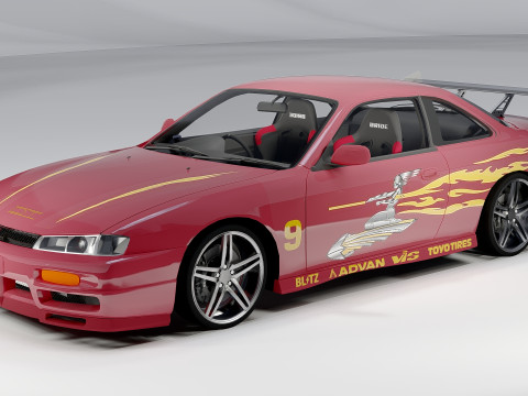Nissan 240Sx 1997 Fast and Furious Modelo 3D