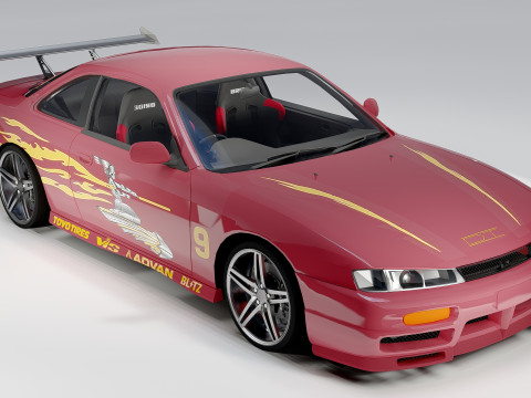 Nissan 240Sx 1997 Fast and Furious Modelo 3D