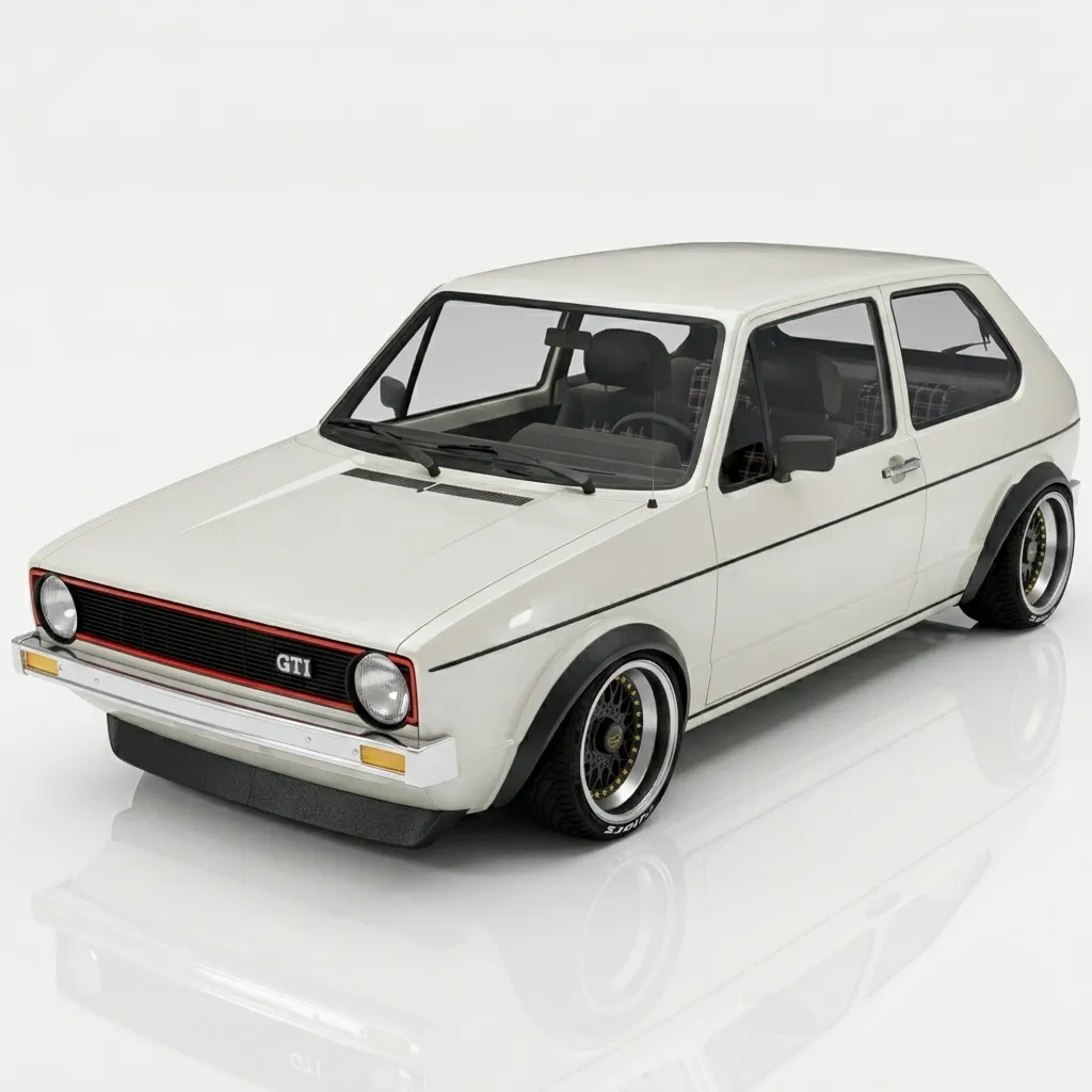 Volkswagen Golf GTI mk1 1982-1992 3D Model .c4d .max .obj .3ds .fbx .stl .blend 