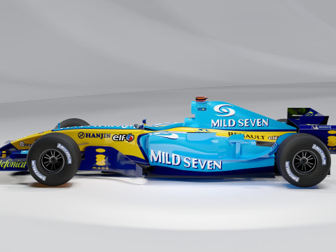 Renault R25 Fernando Alonso 3Dモデル in 競争 3DExport