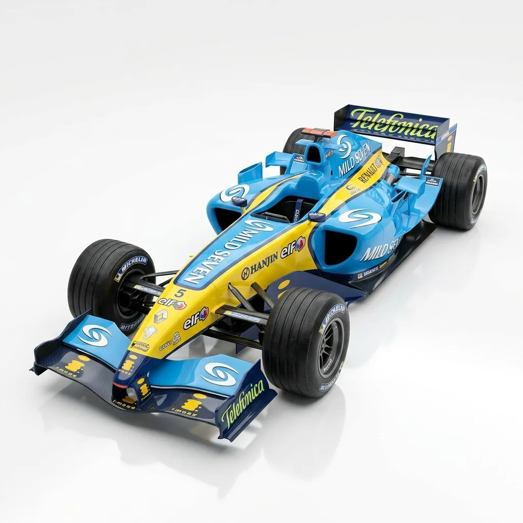 Renault R25 Fernando Alonso 3D Model .c4d .max .obj .3ds .fbx .stl .blend 