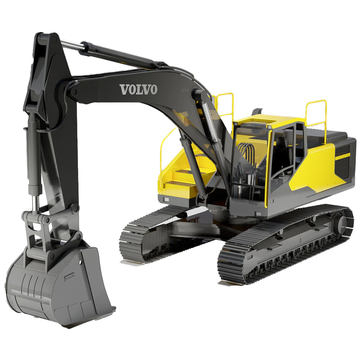 Volvo EC300E Excavator 3D Model .c4d .max .obj .3ds .fbx .stl .blend