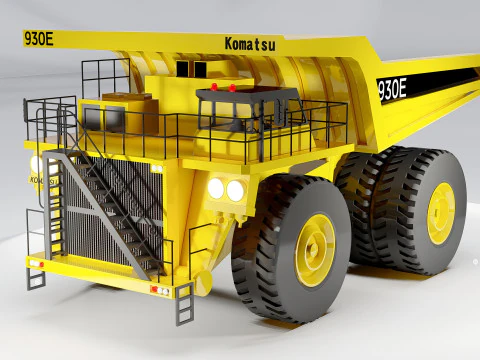 Komatsu 930E Mining Dump Truck 3D Model