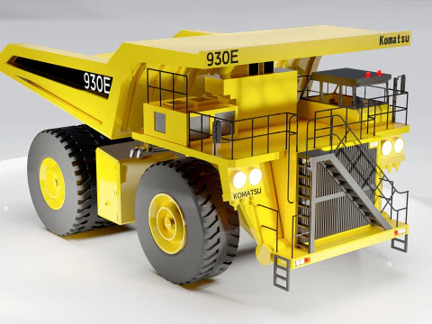 Komatsu 930E Mining Dump Truck 3D Model