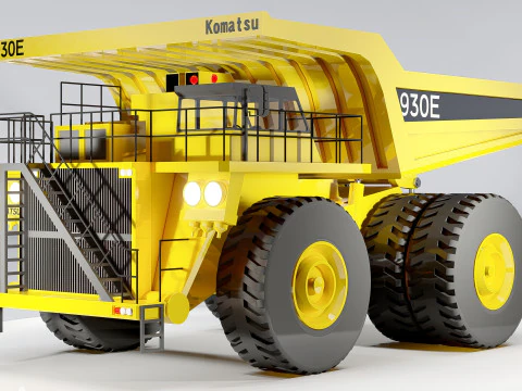 Komatsu 930E Mining Dump Truck 3D Model