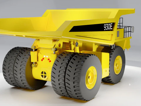 Komatsu 930E Mining Dump Truck 3D Model